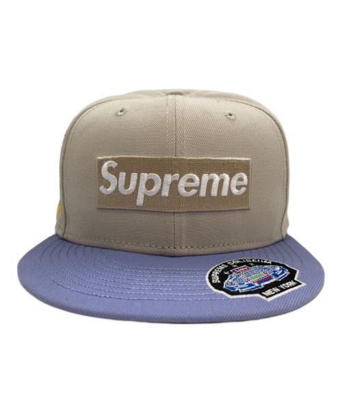 SUPREME（シュプリーム）SUPREME (シュプリーム) New Era (ニューエラ) Championships Box Logo Cap/キャップ ベージュ×パープル サイズ:SIZE 7 3/8の古着・服飾アイテム