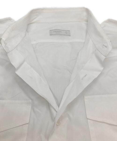 PRADA（プラダ）PRADA (プラダ) コットンポプリンシャツ ネイビー サイズ:SIZE 41の古着・服飾アイテム