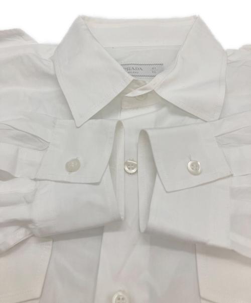 PRADA（プラダ）PRADA (プラダ) コットンポプリンシャツ ネイビー サイズ:SIZE 41の古着・服飾アイテム