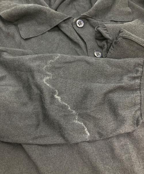 PRADA（プラダ）PRADA (プラダ) コットンシルクニットポロシャツ ネイビー サイズ:SIZE 52の古着・服飾アイテム