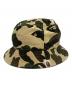 A BATHING APE (アベイシングエイプ) エイプカモ柄バケットハット グリーン×ベージュ サイズ:L：7000円