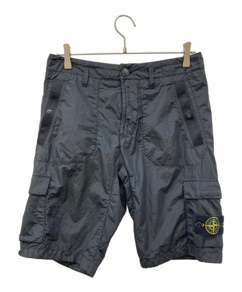 STONE ISLAND（ストーンアイランド）STONE ISLAND (ストーンアイランド) シアサッカーナイロンメタルショーツ ブラック サイズ:W28の古着・服飾アイテム