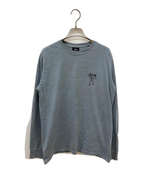 stussy（ステューシー）stussy (ステューシー) シャドーマンプリントカットソー ブルー サイズ:ＸＳの古着・服飾アイテム