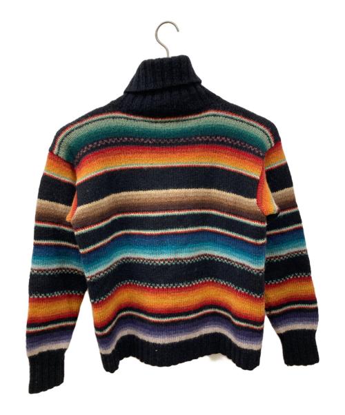 RALPH LAUREN（ラルフローレン）RALPH LAUREN (ラルフローレン) ネイティブボーダー タートルネックウールニット マルチカラー サイズ:Mの古着・服飾アイテム