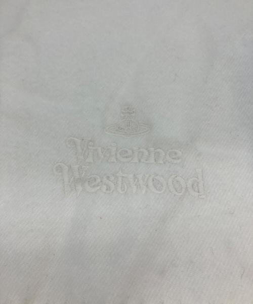 Vivienne Westwood（ヴィヴィアンウエストウッド）Vivienne Westwood (ヴィヴィアンウエストウッド) オーブロゴ刺繍マフラー ホワイト 未使用品の古着・服飾アイテム