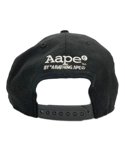New Era（ニューエラ）New Era (ニューエラ) A BATHING APE (アベイシングエイプ) ソルジャーロゴキャップ ブラック×レッドの古着・服飾アイテム