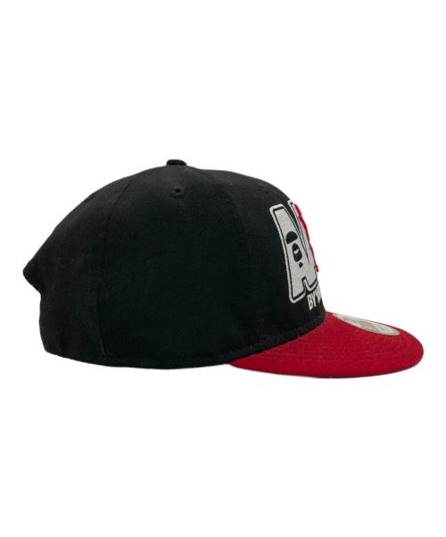 New Era（ニューエラ）New Era (ニューエラ) A BATHING APE (アベイシングエイプ) ソルジャーロゴキャップ ブラック×レッドの古着・服飾アイテム