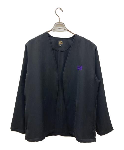 Needles（ニードルズ）Needles (ニードルズ) 別注 Papillon Emb. Cardigan-Art Pique Pleats ブラック サイズ:Mの古着・服飾アイテム