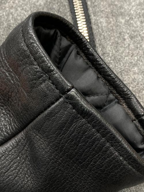 DELAY by win&sons（ディレイバイウィンアンドサンズ）DELAY by win&sons (ディレイバイウィンアンドサンズ) Halford Varsity/切替レザージャケット グレー×ブラック サイズ:2の古着・服飾アイテム