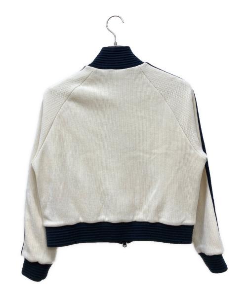 adidas（アディダス）adidas (アディダス) ソフトトラックジャケット アイボリー×ブラック サイズ:Mの古着・服飾アイテム
