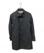 BURBERRY BLACK LABELバーバリーブラックレーベル）の古着「裏チェックステンカラーコート」｜ブラック