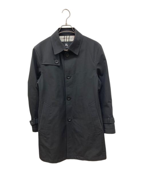 BURBERRY BLACK LABEL（バーバリーブラックレーベル）BURBERRY BLACK LABEL (バーバリーブラックレーベル) 裏チェックステンカラーコート ブラック サイズ:Mの古着・服飾アイテム