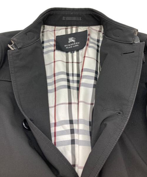 BURBERRY BLACK LABEL（バーバリーブラックレーベル）BURBERRY BLACK LABEL (バーバリーブラックレーベル) 裏チェックステンカラーコート ブラック サイズ:Mの古着・服飾アイテム