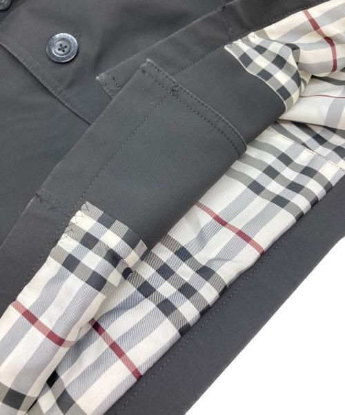 BURBERRY BLACK LABEL（バーバリーブラックレーベル）BURBERRY BLACK LABEL (バーバリーブラックレーベル) 裏チェックステンカラーコート ブラック サイズ:Mの古着・服飾アイテム