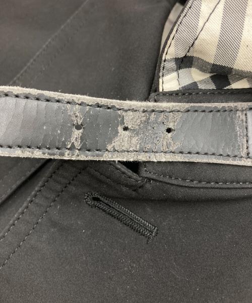 BURBERRY BLACK LABEL（バーバリーブラックレーベル）BURBERRY BLACK LABEL (バーバリーブラックレーベル) 裏チェックステンカラーコート ブラック サイズ:Mの古着・服飾アイテム