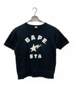 BAPESTAベイプスタ）の古着「ロゴS/Sスウェット」｜ブラック