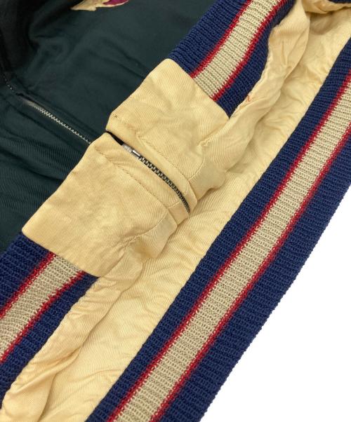 BEAMS（ビームス）BEAMS (ビームス) TAILOR 東洋 (テーラー東洋) スカジャン ブラック×ベージュ サイズ:Lの古着・服飾アイテム