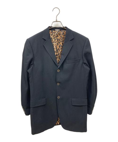 DOLCE & GABBANA（ドルチェ＆ガッバーナ）DOLCE & GABBANA (ドルチェ＆ガッバーナ) 裏レオパード3Bテーラードジャケット ブラック サイズ:SIZE 48の古着・服飾アイテム