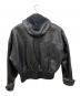 GIANNI VERSACE (ジャンニ・ヴェルサーチ) フーデッドレザージャケット ブラック サイズ:SIZE 48：16000円