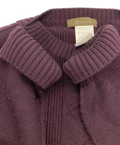Y's for men（ワイズフォーメン）Y's for men (ワイズフォーメン) ケーブルニット レッド サイズ:Freeの古着・服飾アイテム