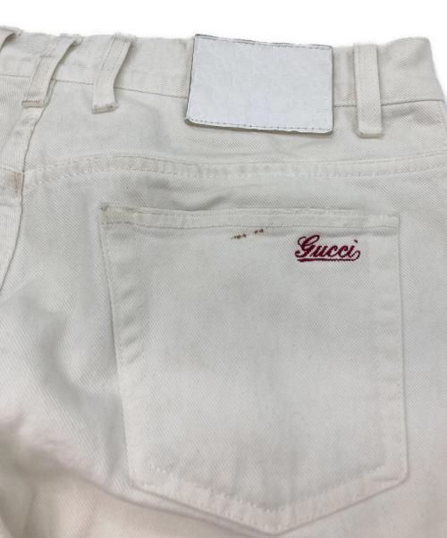 GUCCI（グッチ）GUCCI (グッチ) フレアデニムパンツ ホワイト サイズ:SIZE 46の古着・服飾アイテム
