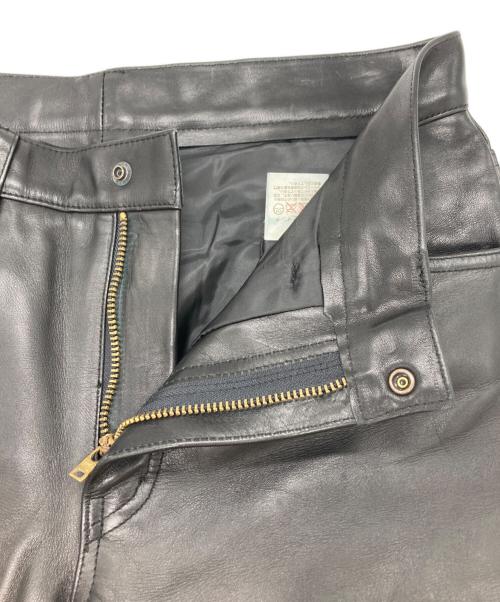 LEVI'S（リーバイス）LEVI'S (リーバイス) レザーパンツ ブラック サイズ:81cm(W32)の古着・服飾アイテム