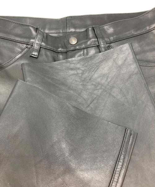 LEVI'S（リーバイス）LEVI'S (リーバイス) レザーパンツ ブラック サイズ:81cm(W32)の古着・服飾アイテム