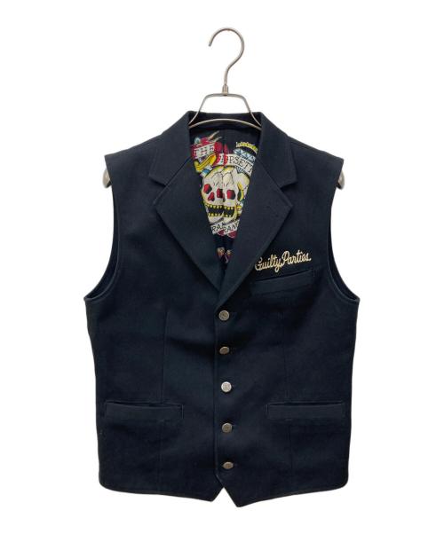 WACKO MARIA（ワコマリア）WACKO MARIA (ワコマリア) スカル柄ベスト ブラック サイズ:Ｌの古着・服飾アイテム