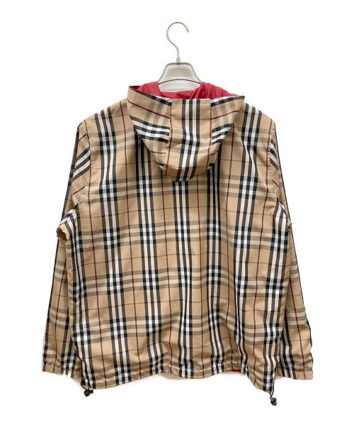 BURBERRY LONDON（バーバリーロンドン）BURBERRY LONDON (バーバリーロンドン) ノヴァチェックリバーシブルジャケット ベージュ×レッド サイズ:Ｍの古着・服飾アイテム