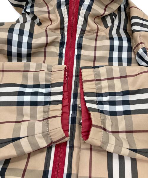 BURBERRY LONDON（バーバリーロンドン）BURBERRY LONDON (バーバリーロンドン) ノヴァチェックリバーシブルジャケット ベージュ×レッド サイズ:Ｍの古着・服飾アイテム