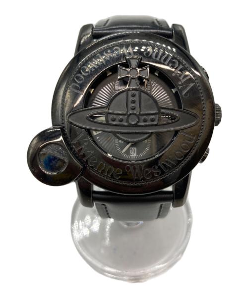 Vivienne Westwood（ヴィヴィアンウエストウッド）Vivienne Westwood (ヴィヴィアンウエストウッド) ビッグオーブ腕時計 ブラックの古着・服飾アイテム
