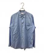 COMME des GARCONS SHIRTコムデギャルソンシャツ）の古着「コットンポプリンレギュラーカラーシャツ」｜ブルー