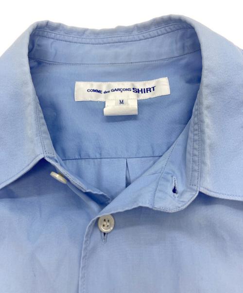 COMME des GARCONS SHIRT（コムデギャルソンシャツ）COMME des GARCONS SHIRT (コムデギャルソンシャツ) コットンポプリンレギュラーカラーシャツ ブルー サイズ:Ｍの古着・服飾アイテム