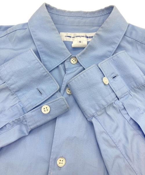 COMME des GARCONS SHIRT（コムデギャルソンシャツ）COMME des GARCONS SHIRT (コムデギャルソンシャツ) コットンポプリンレギュラーカラーシャツ ブルー サイズ:Ｍの古着・服飾アイテム