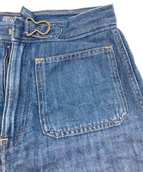 POLO RALPH LAUREN（ポロ・ラルフローレン）POLO RALPH LAUREN (ポロ・ラルフローレン) ワイドレッグ フレア ジーンズ ブルー サイズ:SIZE W25の古着・服飾アイテム