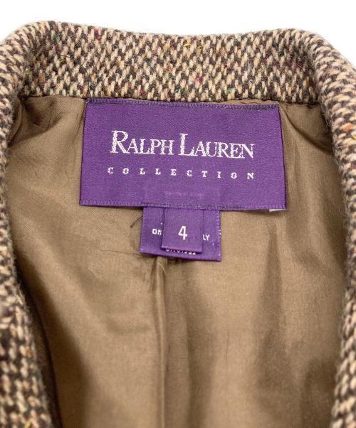 RALPH LAUREN COLLECTION（ラルフローレンコレクション）RALPH LAUREN COLLECTION (ラルフローレンコレクション) 3Bウールテーラードジャケット ブラウン サイズ:SIZE 4の古着・服飾アイテム