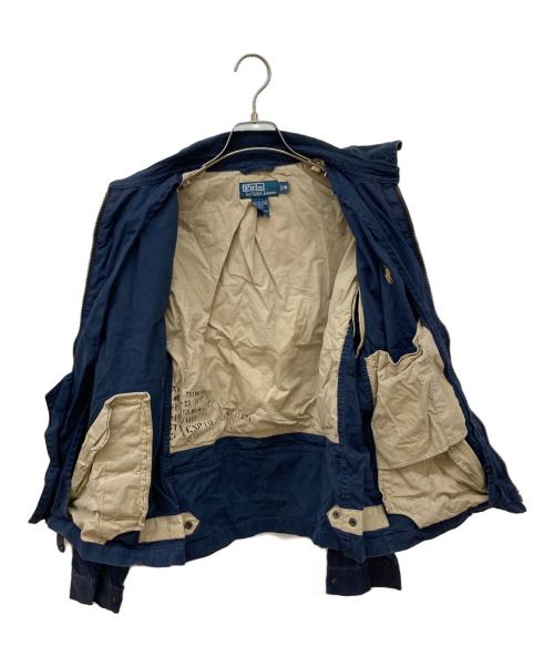POLO RALPH LAUREN（ポロ・ラルフローレン）POLO RALPH LAUREN (ポロ・ラルフローレン) 90's襟切替スイングトップ ネイビー サイズ:Mの古着・服飾アイテム
