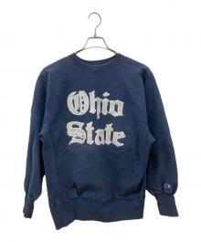 Champion REVERSE WEAVE（チャンピオン リバース ウィーブ）の古着「OHIO STATE/2段カレッジロゴスウェット」｜ネイビー