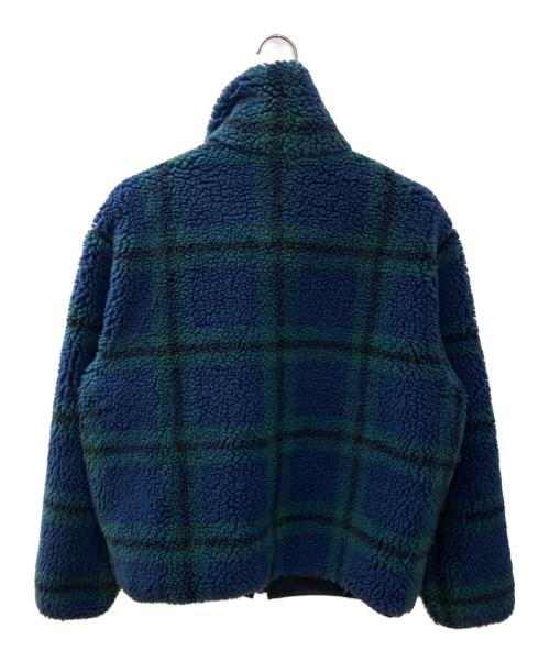 COACH（コーチ）COACH (コーチ) ボアジャケット グリーン×ネイビー サイズ:Sの古着・服飾アイテム