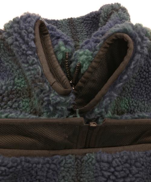 COACH（コーチ）COACH (コーチ) ボアジャケット グリーン×ネイビー サイズ:Sの古着・服飾アイテム