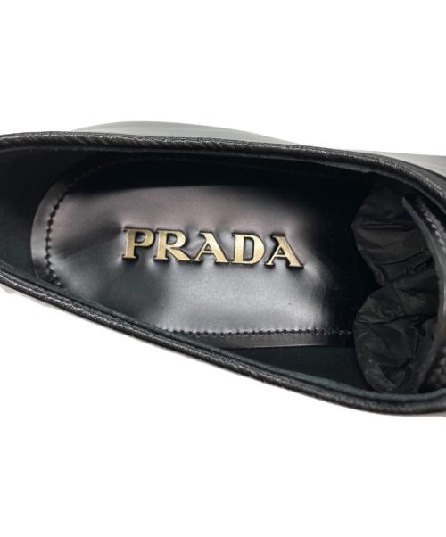 PRADA（プラダ）PRADA (プラダ) プレーントゥシューズ ブラック サイズ:8　1/2の古着・服飾アイテム