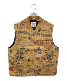 LEVI'S×TOY STORY（リーバイス×トイストーリー）の古着「Toy Story AOP Vest/ダック地ベスト」｜ブラウン