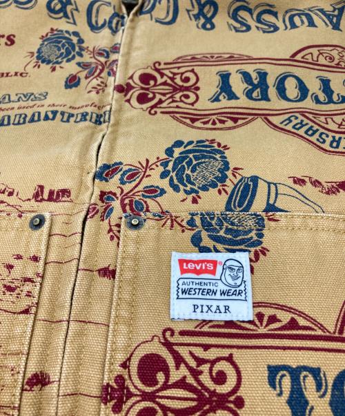 LEVI'S（リーバイス）LEVI'S (リーバイス) TOY STORY (トイストーリー) Toy Story AOP Vest/ダック地ベスト ブラウン サイズ:Ⅼの古着・服飾アイテム