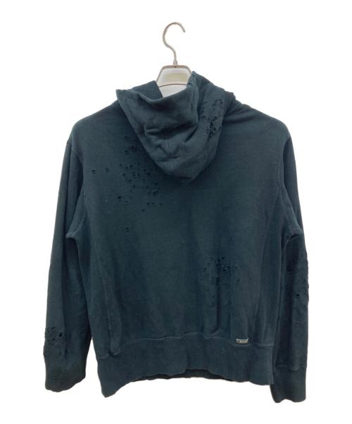 SOPHNET.（ソフネット）SOPHNET. (ソフネット) ダメージ加工パーカー ブラック サイズ:Freeの古着・服飾アイテム