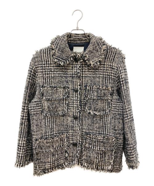 CLANE（クラネ）CLANE (クラネ) ミックスツイードブルゾン ベージュ サイズ:1の古着・服飾アイテム