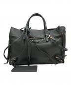 BALENCIAGAバレンシアガ）の古着「ペーパーミニ2WAY ハンドバッグ」｜グレー