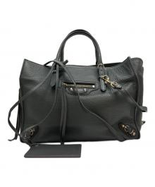 BALENCIAGA（バレンシアガ）の古着「ペーパーミニ2WAY ハンドバッグ」｜グレー