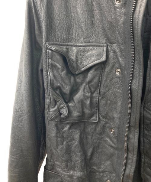 AKM（エーケーエム）AKM (エーケーエム) カーフレザーフィールドジャケット ブラック サイズ:Lの古着・服飾アイテム