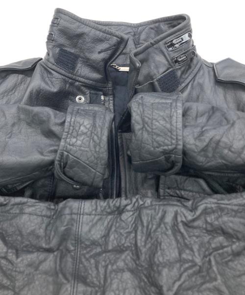 AKM（エーケーエム）AKM (エーケーエム) カーフレザーフィールドジャケット ブラック サイズ:Lの古着・服飾アイテム