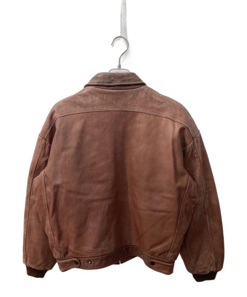 CREEKS（CREEKS）CREEKS (CREEKS) ユーロレザージャケット ブラウン サイズ:Lの古着・服飾アイテム